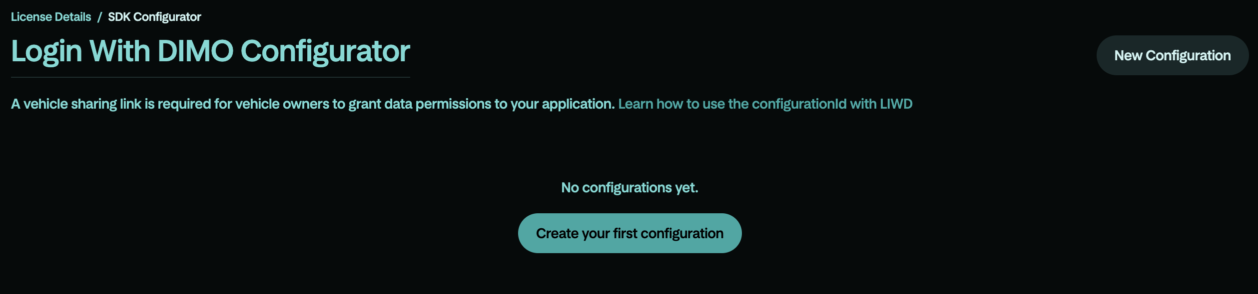 Login with DIMO Configurator