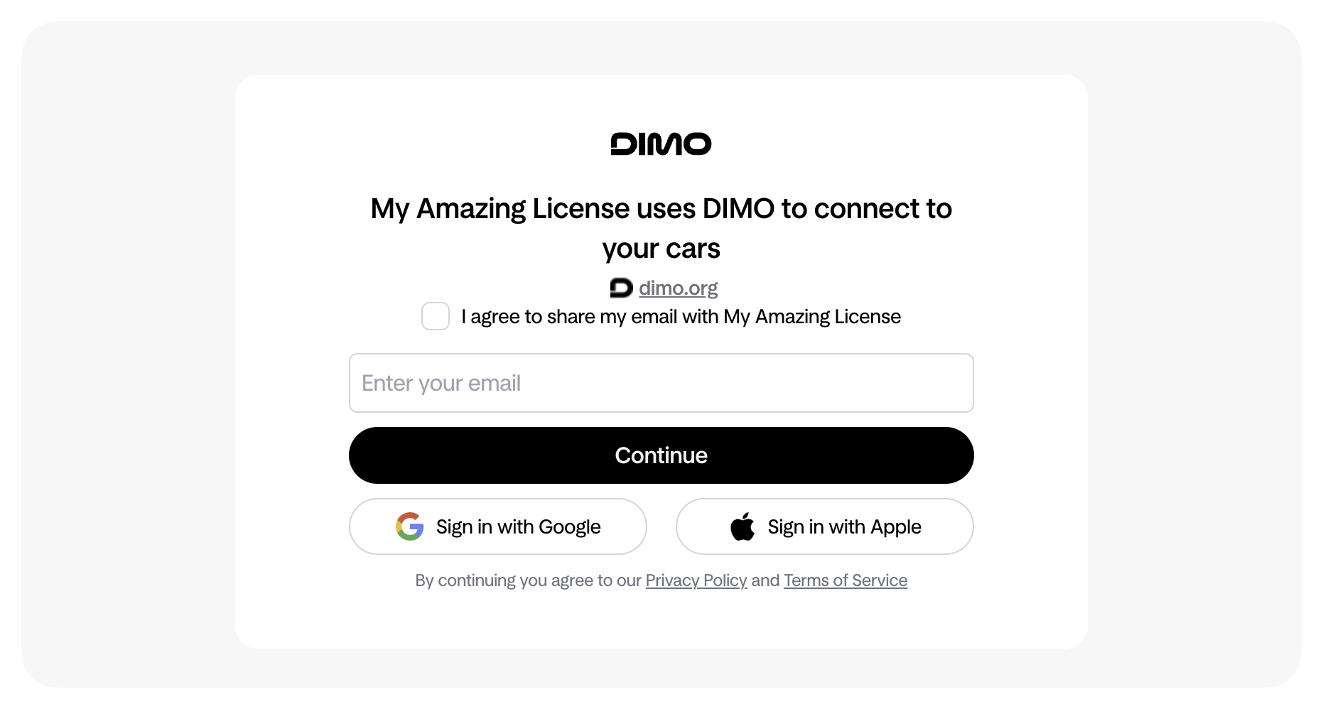 Login with DIMO
